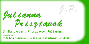 julianna prisztavok business card